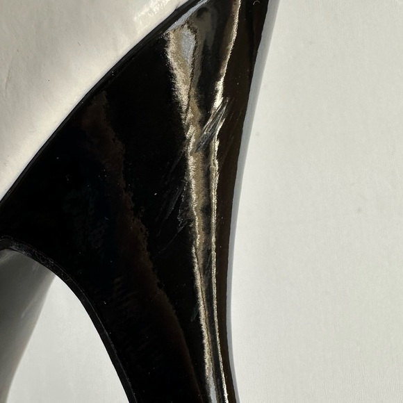 Tuxedo Black and White Patent Heels - Picture 8 of 10